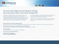 hansesun.ch Webseite Vorschau
