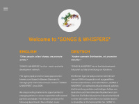 songsandwhispers.net Webseite Vorschau
