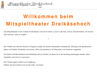 theater-dreikaesehoch.de Webseite Vorschau