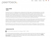 peembeck.com Webseite Vorschau