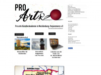 pro-arte-rostock.de Webseite Vorschau