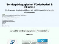 sonderpädagogischer-förderbedarf-inklusion.de Webseite Vorschau