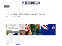 highschooljahr-neuseeland.de Webseite Vorschau