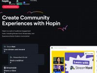 hopin.com Webseite Vorschau