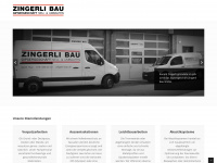 zingerli-bau.ch Webseite Vorschau