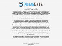primebyte.ch Webseite Vorschau