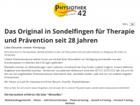physiothek42.de Webseite Vorschau