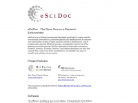 escidoc.org Webseite Vorschau