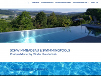 poolbau-minder.ch Webseite Vorschau