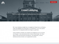 crowdlobbying.ch Webseite Vorschau