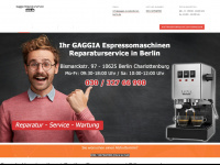 gaggia-kundendienst-berlin.de Webseite Vorschau