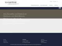 lexcentral.ch Webseite Vorschau