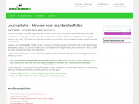 leuchtschuh.net Webseite Vorschau