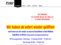 frey-modehaus.com Webseite Vorschau