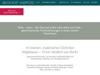 biohofkepos.de Webseite Vorschau