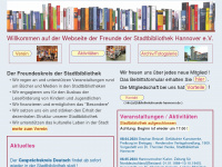 bibliotheksfreunde-hannover.de Webseite Vorschau