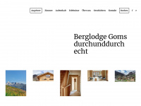 berglodgegoms.ch Webseite Vorschau