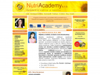 nutriacademy.cz Webseite Vorschau