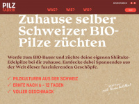 pilzfabrik.ch Webseite Vorschau