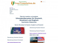 yourtranslation.de Webseite Vorschau