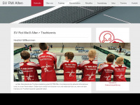 alfen-tischtennis.de Webseite Vorschau