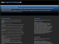app-lagerverwaltung.de Webseite Vorschau