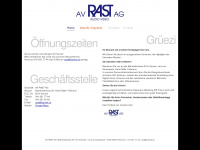 rast-av.ch Webseite Vorschau