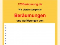 123beräumung.de Webseite Vorschau