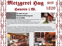 metzgerei-hug.de Webseite Vorschau