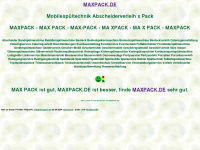 maxpack.de Webseite Vorschau