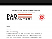 pabbaucontrol.ch Webseite Vorschau