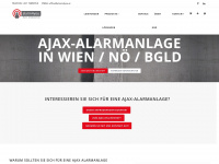 ajax-alarmanlage.at Webseite Vorschau