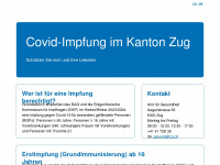 corona-impfung-zug.ch Webseite Vorschau