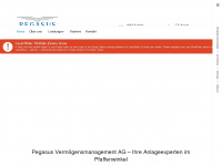 pegasus-vermoegen.de Webseite Vorschau