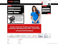 ptw-textilwerbung-shop.de Webseite Vorschau