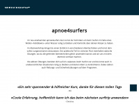 apnoe4surfers.ch Webseite Vorschau
