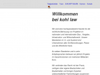 kohl-law.eu Webseite Vorschau