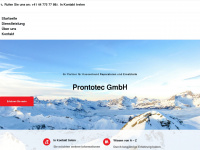 prontotec.ch Webseite Vorschau