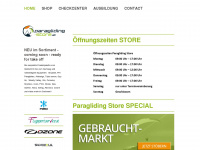 paragliding-store.at Webseite Vorschau