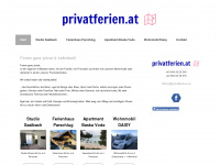 privatferien.at Webseite Vorschau