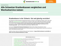 krankenkassencheck.ch Webseite Vorschau