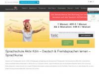 sprachschule-aktiv-koeln.de Webseite Vorschau