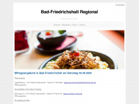bad-friedrichshall-regional.de Webseite Vorschau