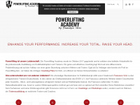 powerlifting-academy.de Webseite Vorschau