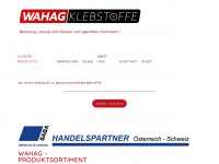 wahag-klebstoffe.at Webseite Vorschau