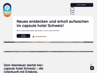 capsulehotel.ch Webseite Vorschau
