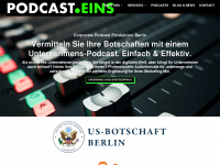 podcast-eins.de Webseite Vorschau