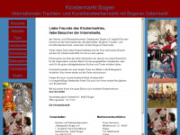 klostermarkt-bogen.de Webseite Vorschau