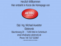 aetec-elektronik.de Webseite Vorschau