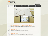 pyrx-mediadesign.ch Webseite Vorschau